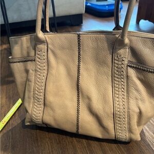 Banana Republic Beige Leather Tote